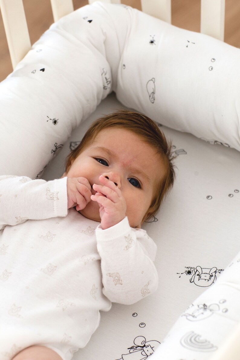 Cot Bumper Montessori Bed Bumper Baby Crib Bumper Snake Etsy