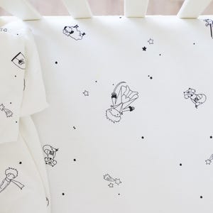 The Little Prince Mini Crib Sheets, Grey Crib Bedding, Gray Crib Sheets, Organic Bedding Set, Mini Crib Bedding Set, Baby Crib Set
