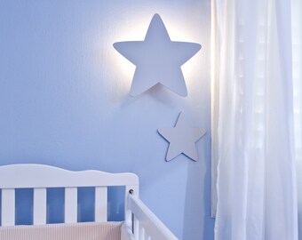 Star Night Light, Nursery Wall Lamp, Nursery Night Lamp, Wall Night Light, Kids Wall Light, Kinderzimmer, Childrens Lamps, Christmas Gifts
