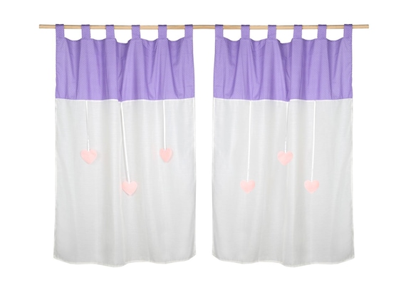 Girls Room Decor Purple Curtains Decorative Tab Top Curtains Purple Nursery Decor High Quality Curtain Christmas Gifts