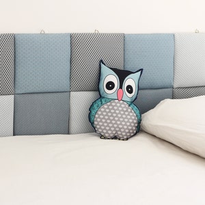 Children&#39;s Headboard, Bed Wall Padding for Kids Teens, Bedroom Decor, Upholstered Wall Panels, Soft Wall Coating for Music Room and Playroom