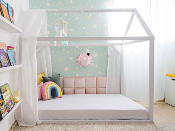 Wall Hanging Headboard Bed Headboard Montessori House Bed Etsy