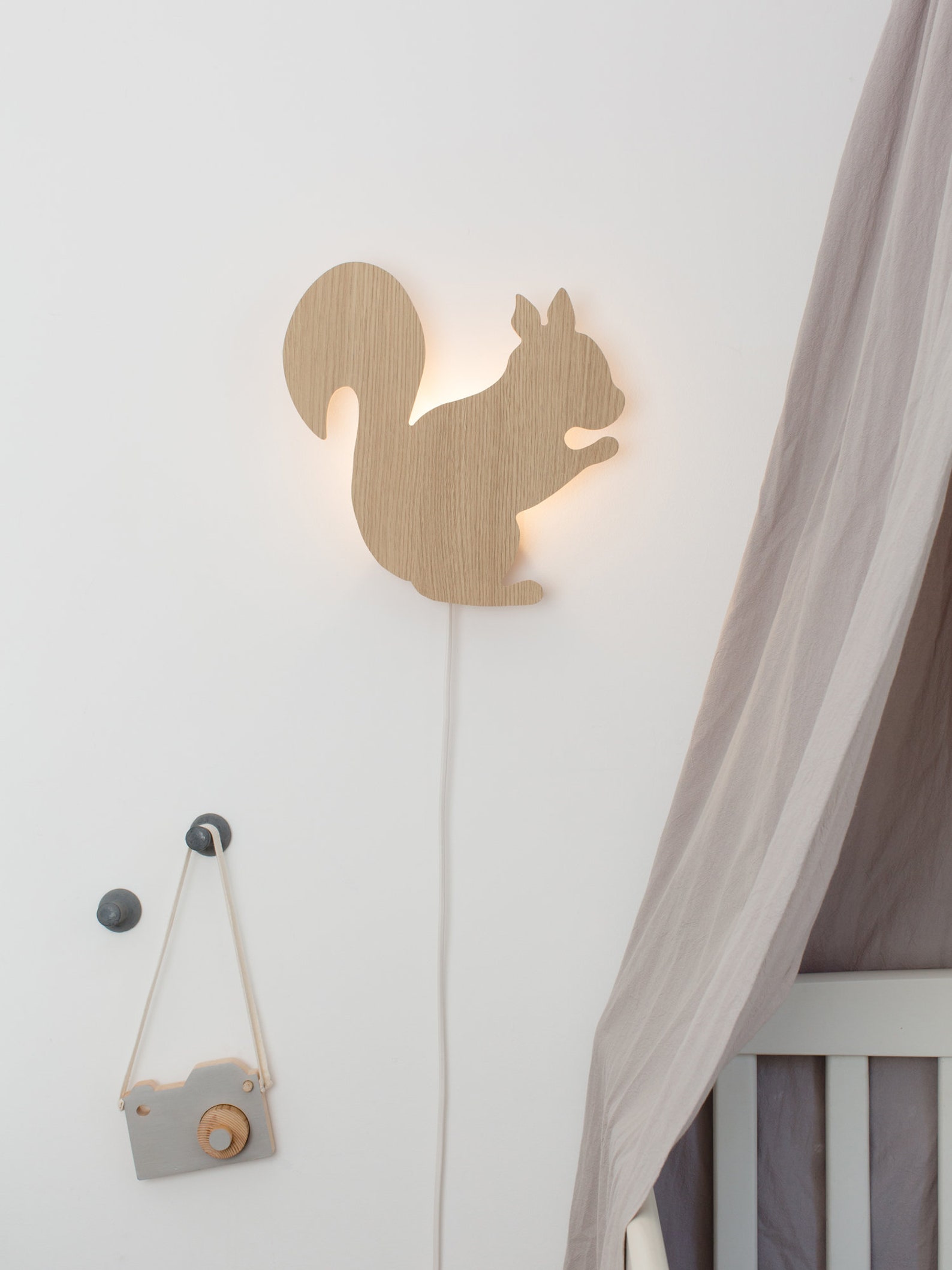 Squirrel Night Light Woodland Wall Decor Animal Night Light Etsy