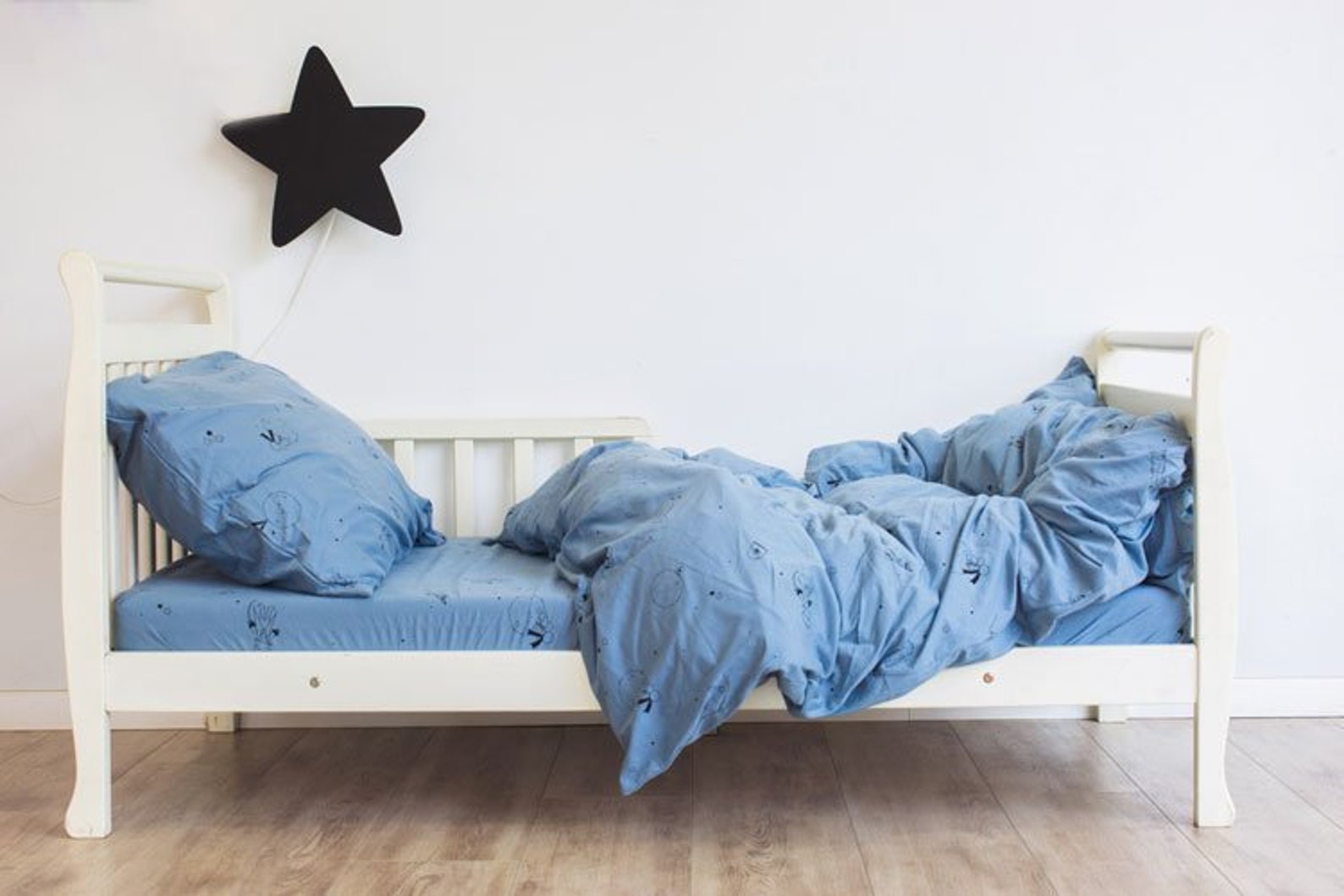 Blue Duvet Cover Set Cot Bed Duvet Cover Cot Sheet Set Blue Etsy