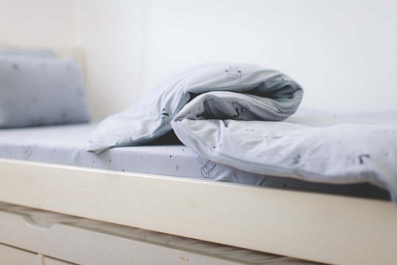 White Single Bed Duvet Cover For Girls Little Prince Bedding Etsy