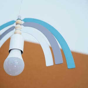 Rainbow Lamp, Pendant Light, Kids Room Light, Bedroom Light, Ceiling Lighting, Modern Nursery Decor, Decorative Lighting, Led Lighting