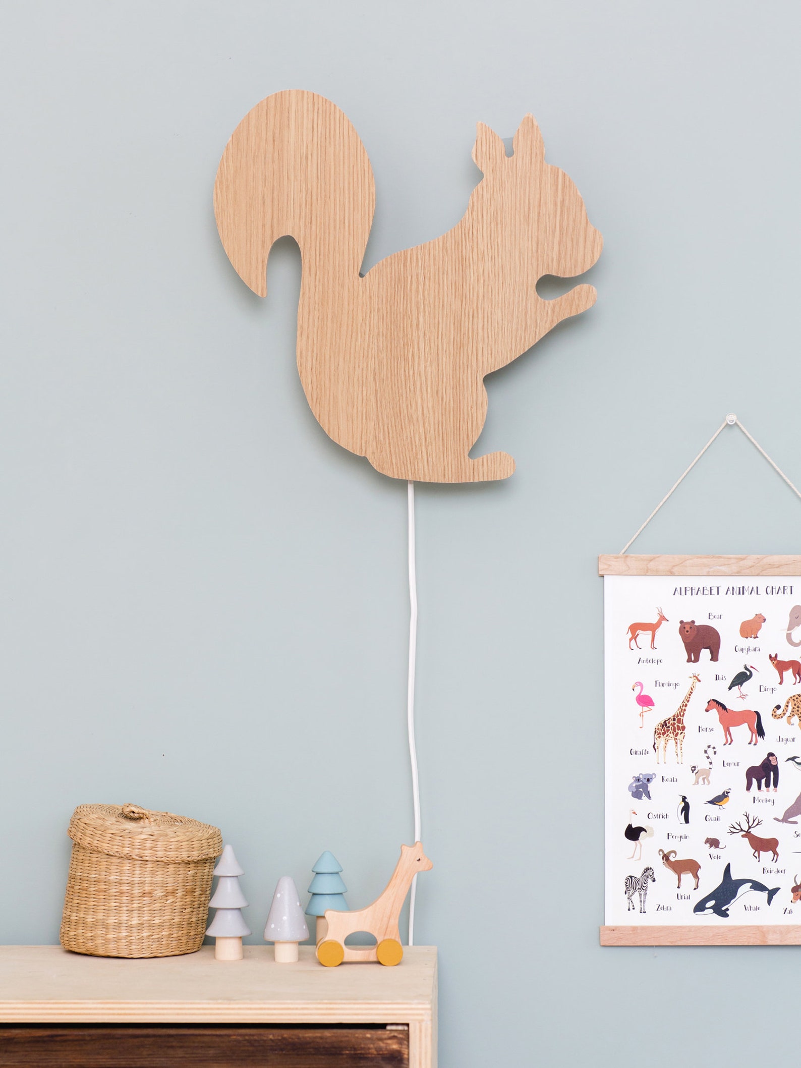 Squirrel Night Light Baby Nursery Night Light Woodland Night Etsy