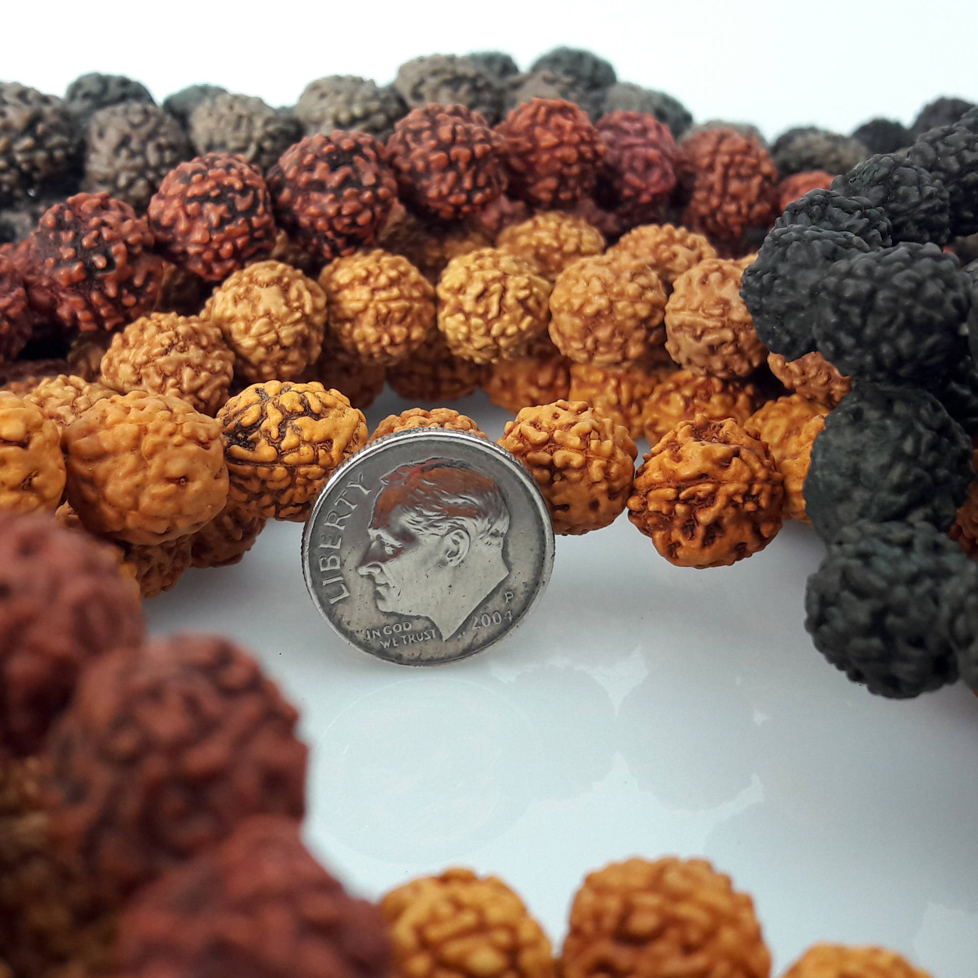 RUDRAKSHA Beads Lot of 5 Five Strands MultiColor Natural Etsy