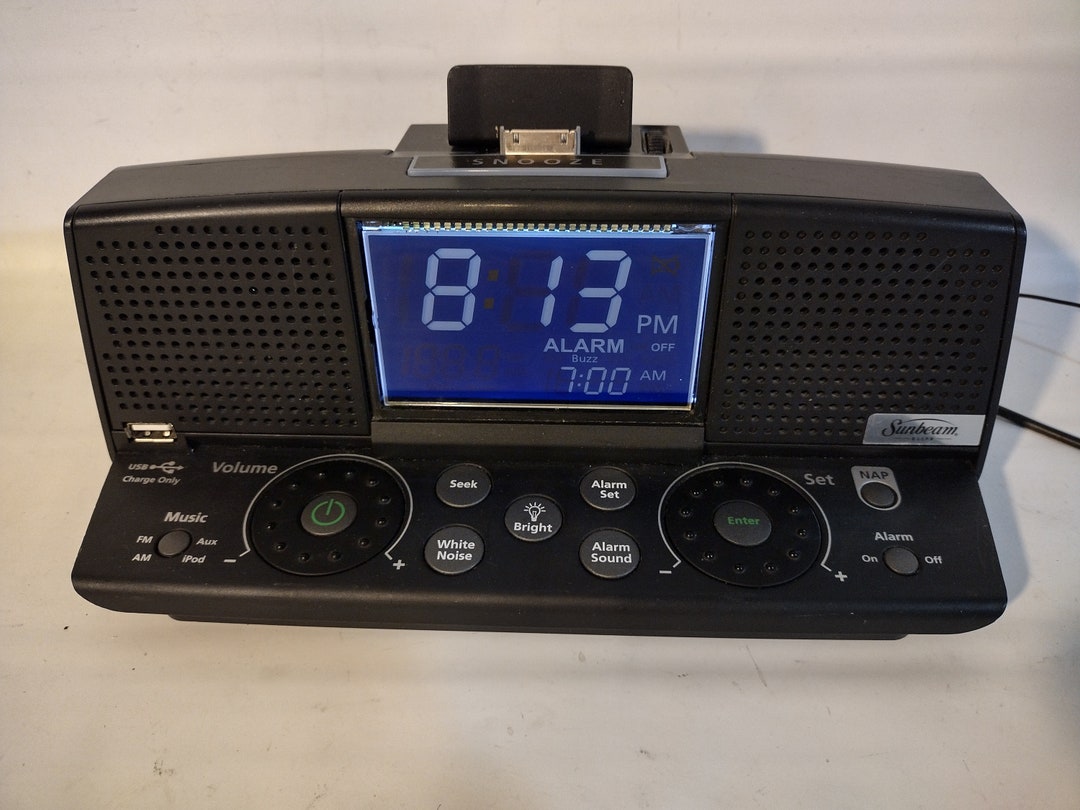 Sunbeam AM/FM Digital Alarm Clock Radio With Ipod Docking Etsy