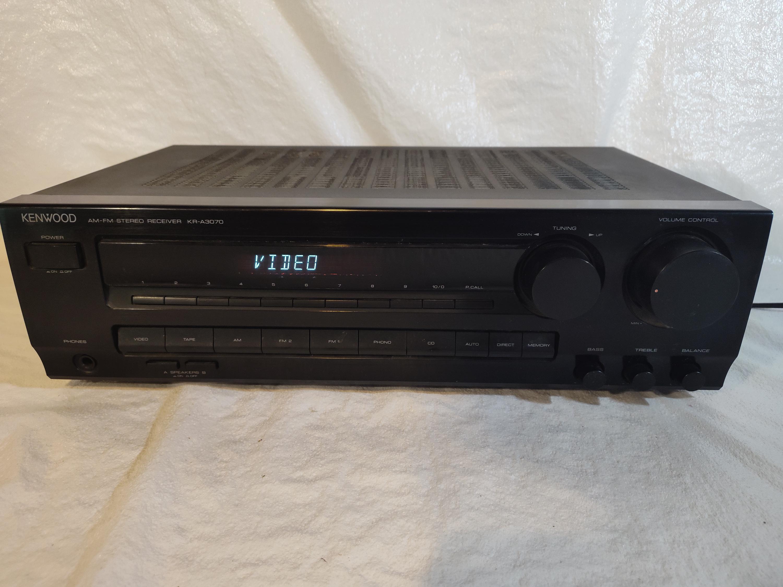 Kenwood Stereo Receiver KR-A3070 Home Theater Audio System Works