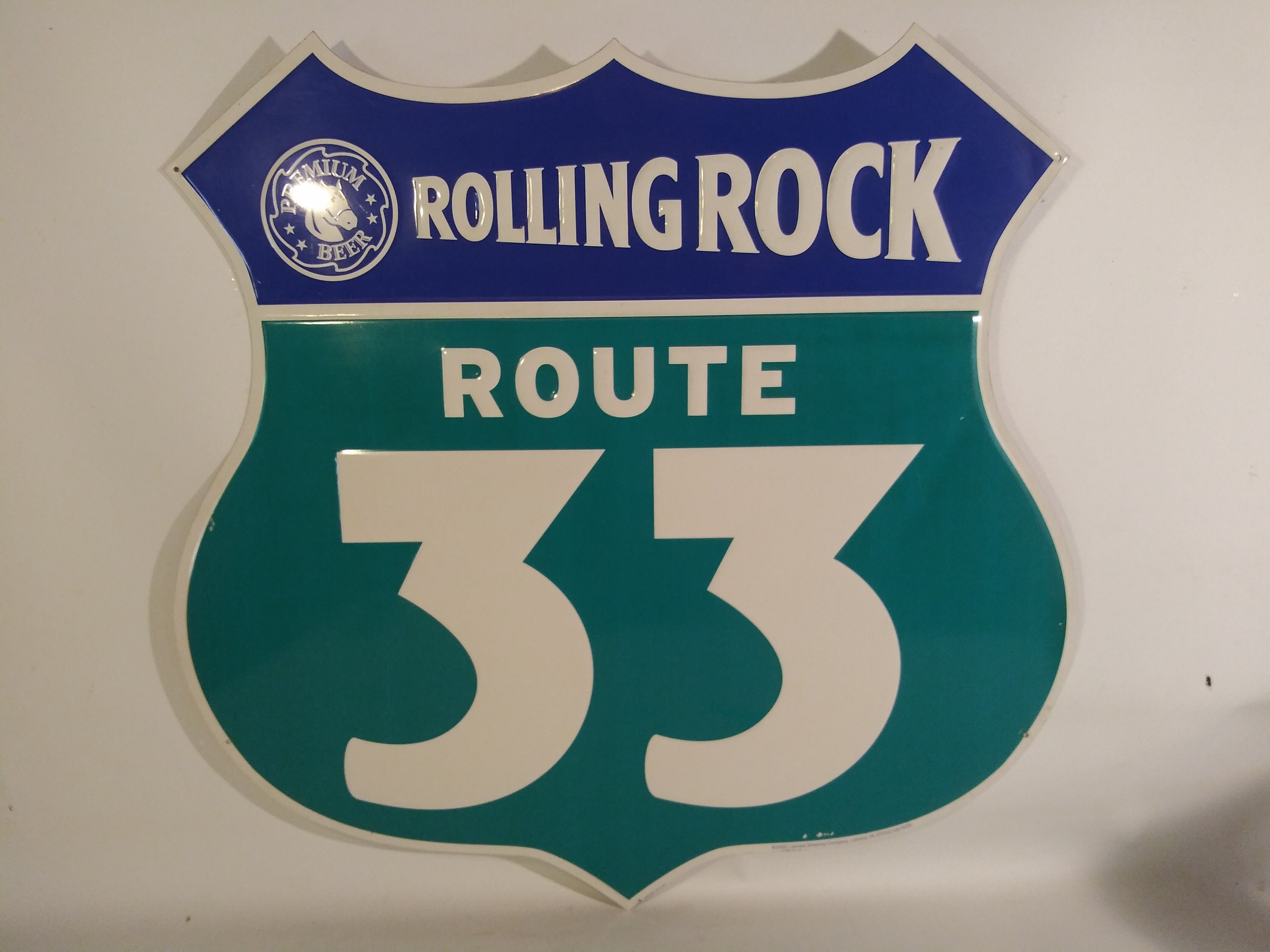 Rolling Rock Route 33 Embossed Metal Highway Style Beer Sign Etsy rolling-rock-route-33-embossed-metal-highway-style-beer-sign-etsy