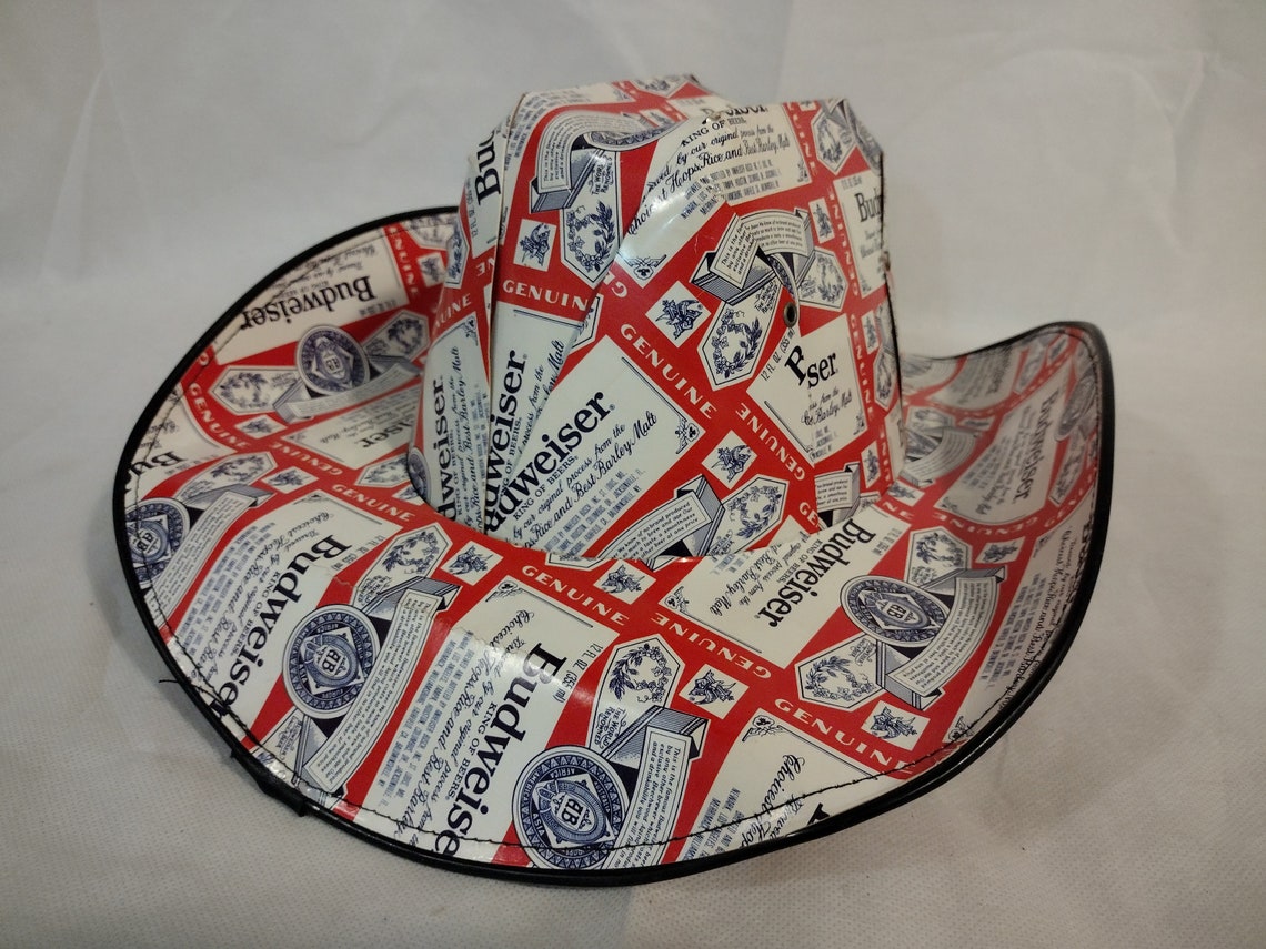 Budweiser Beer Cardboard Cowboy Hat Etsy