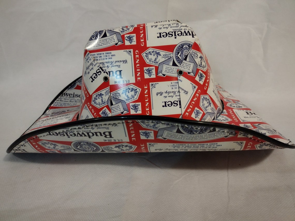Budweiser Beer Cardboard Cowboy Hat Etsy
