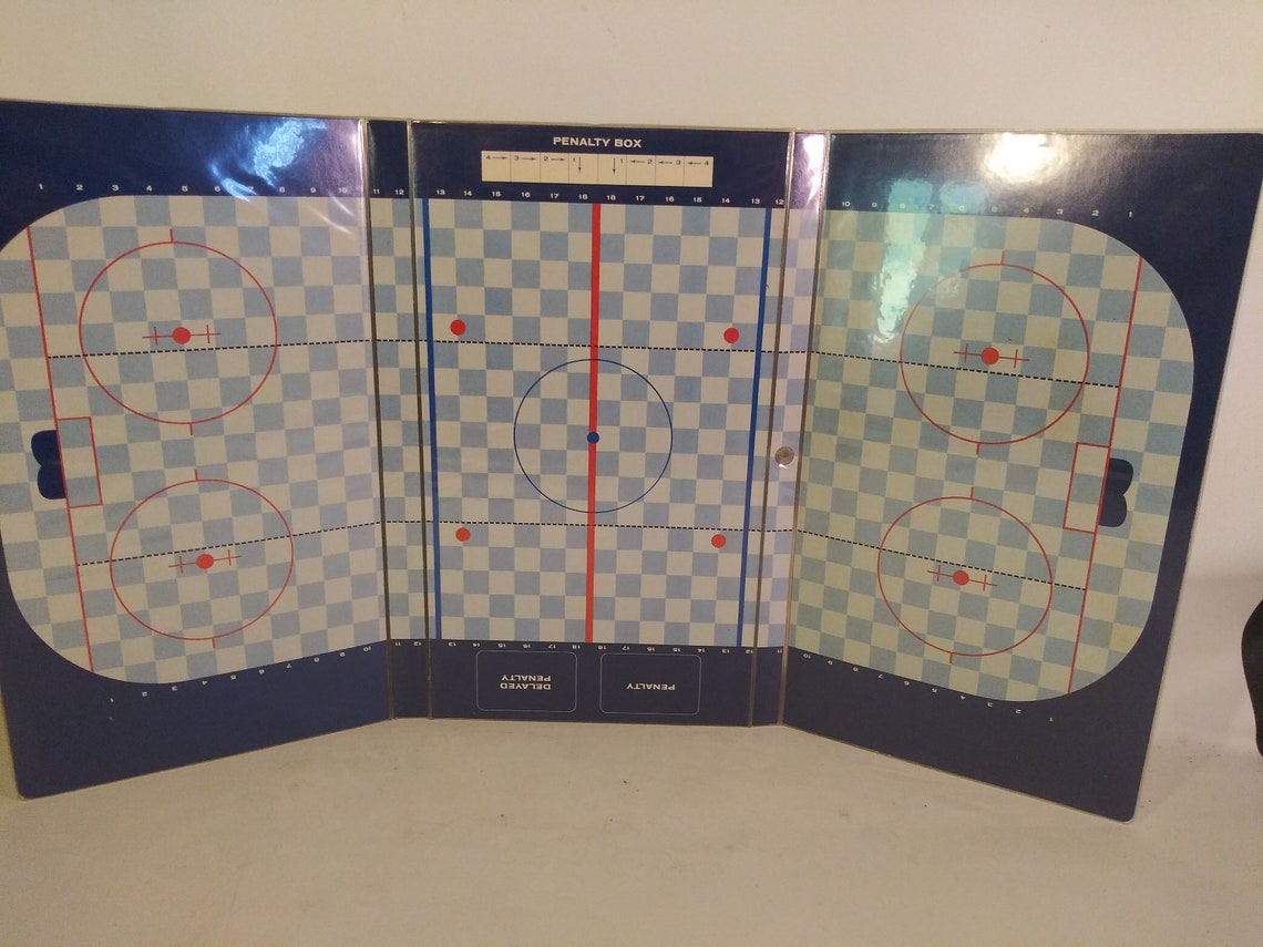Vintage Blue Line Hockey Board Game 1969 A 3M Sports Game Etsy