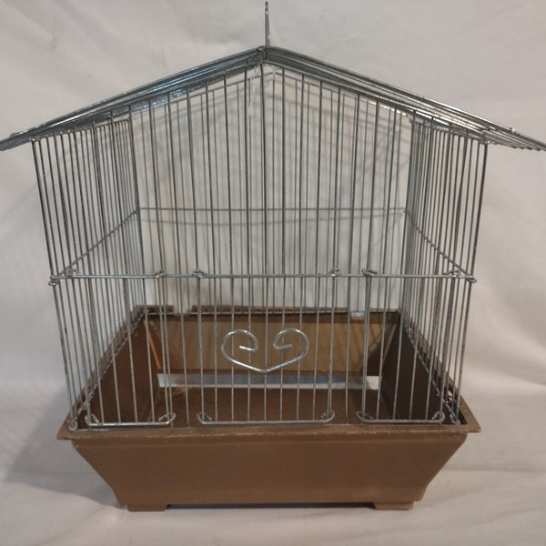 Vintage HOEI Wire Bird Cage 13 inches tall No Perch or Feeder