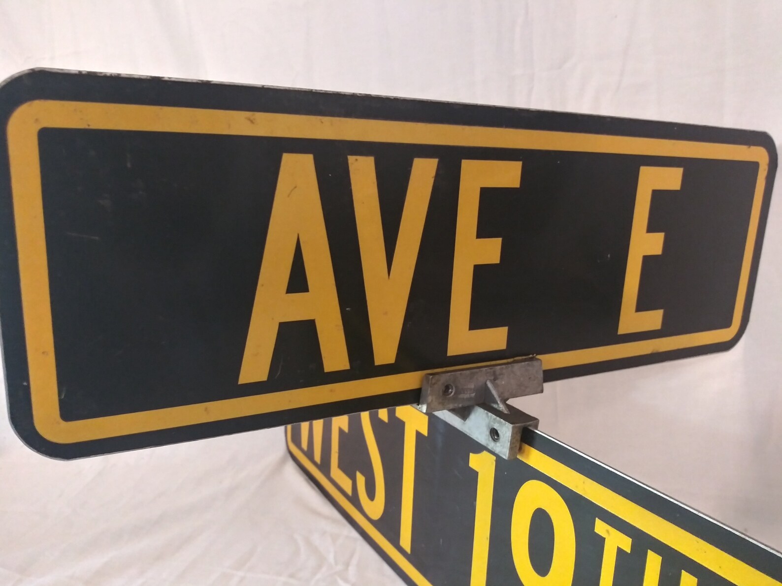 Vintage Original Metal Street Sign Corner of Avenue E and 19th Etsy