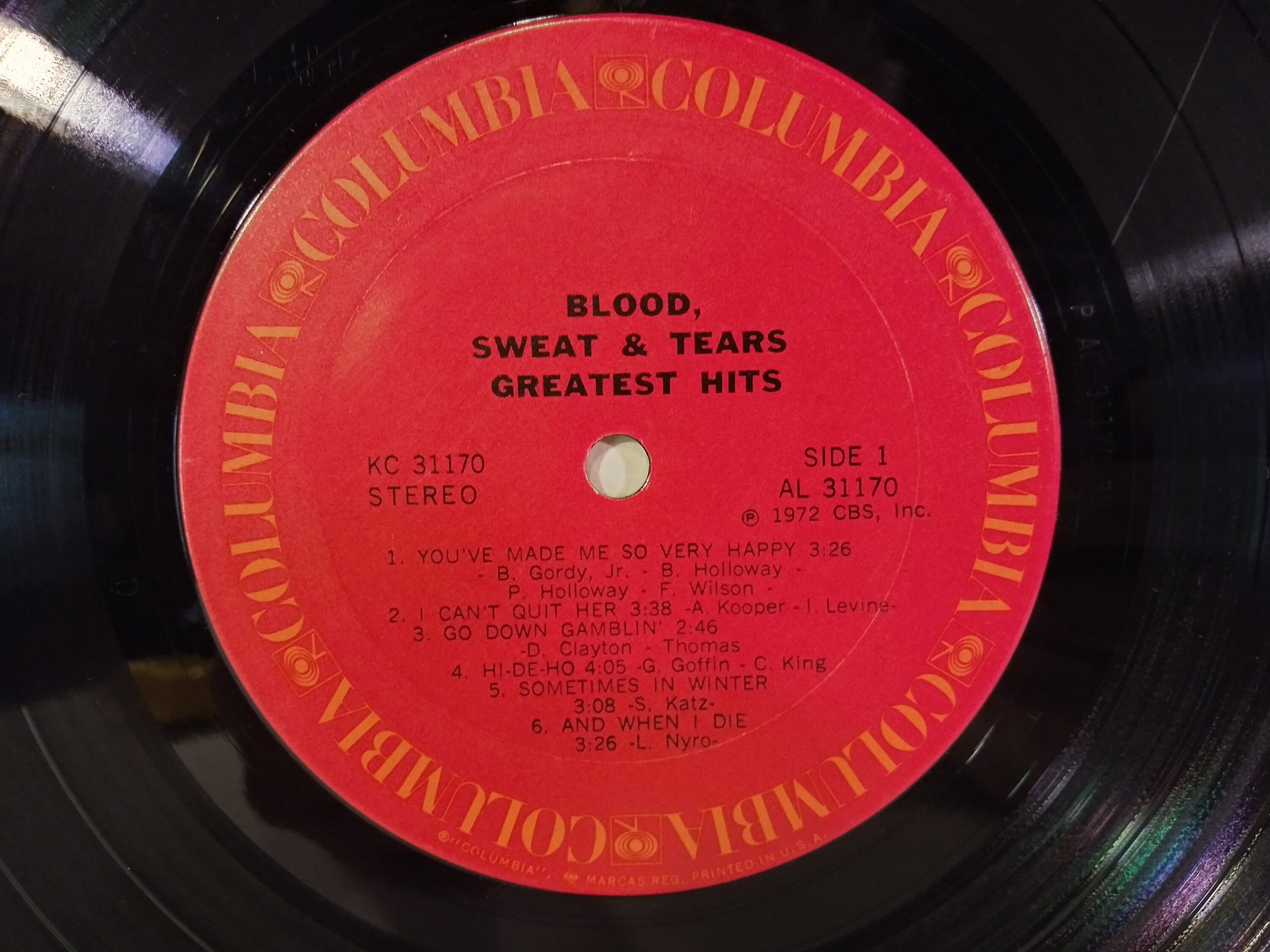 Blood Sweat and Tears Greatest Hits VG Vinyl Record | Etsy