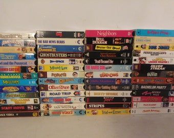 70s, 80s and 90s VHS Comedy tapes You Pick Save on combined shipping