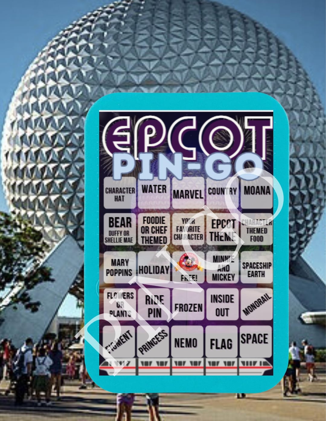 Disney Pin Trading PINGO [BINGO] EPCOT Edition! - Etsy