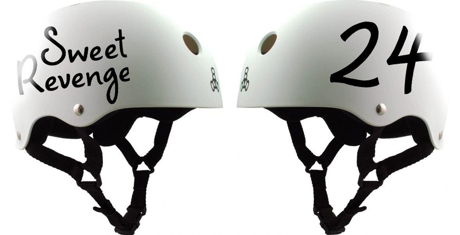 Helmet Name and Number Decal 1 Color Etsy