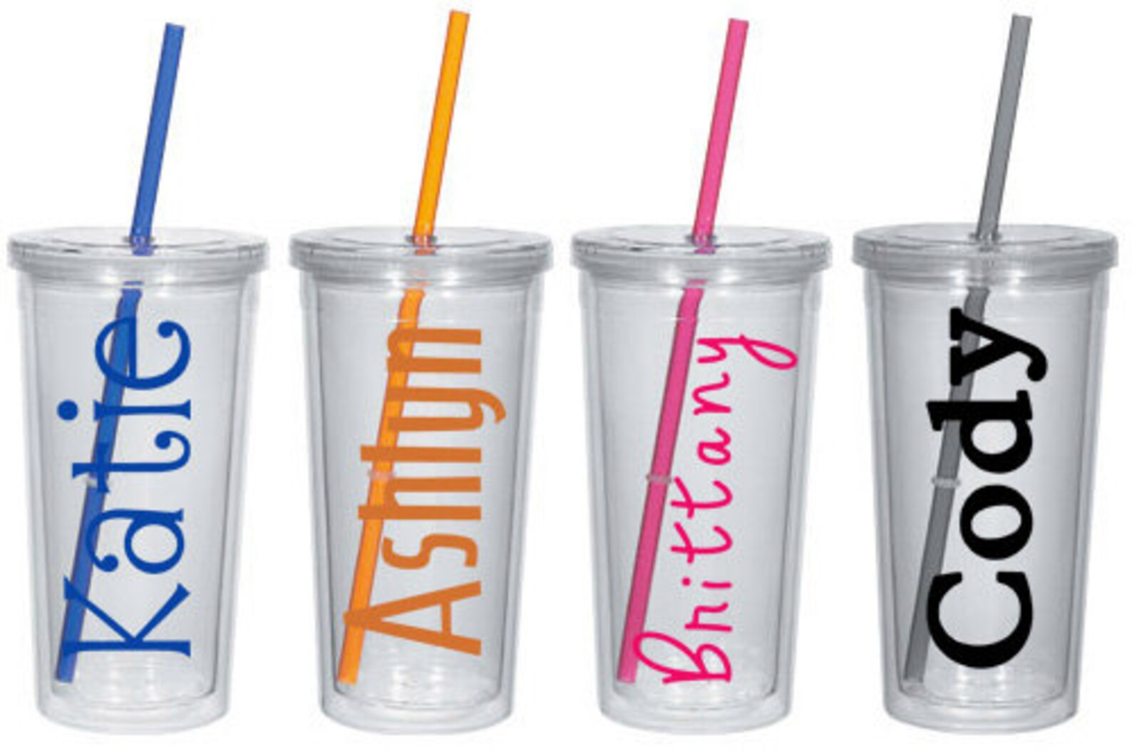 Name Decals for Personalized Water Bottles or Tumblers 2x4 Etsy