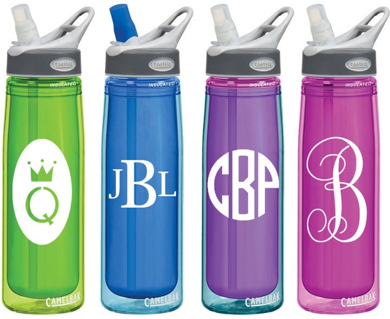Monogram Decals for Personalized Water Bottles or Tumblers 2x3 Etsy