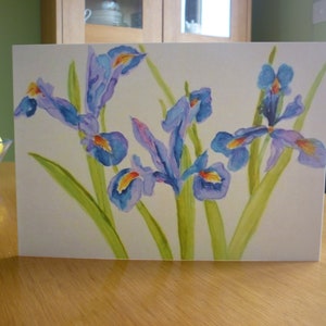 Iris Blank Grußkarte Keep in touch Karte Karte für sie Fine Art Karte Muttertag Iris Karte Etsy UK Karten 8.75 x 6 ins Karte