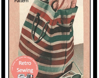 1950's Tote Bag  - PDF Sewing Pattern - PDF Instant Download