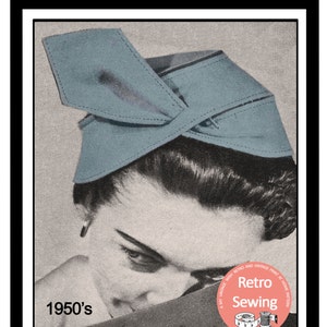 1950s Orange Peel Hat PDF Print at Home Pattern One-size