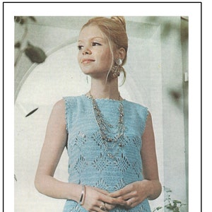 1970&#39;s Easy Crochet Dress - PDF Pattern