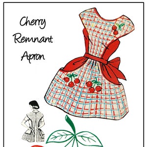 1950&#39;s Cherry Apron PDF Sewing Pattern