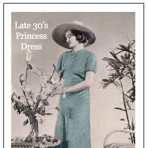 1930's princess Dress Crochet Pattern - Instant Download - PDF Crochet Pattern