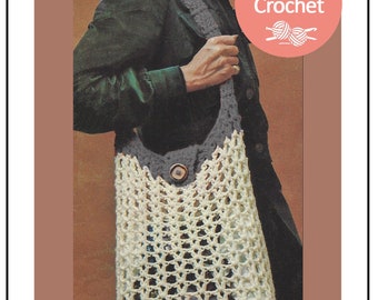 Crochet Shopping Bag Pattern - Instant Download