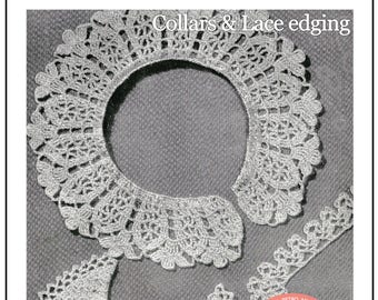 1940s Wartime Collars and Lace Trimming PDF Crochet Pattern