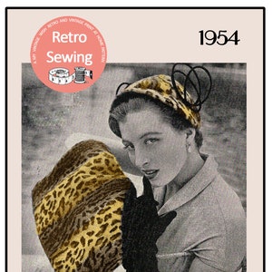 1950s Hat and Muff Vintage Sewing Pattern PDF