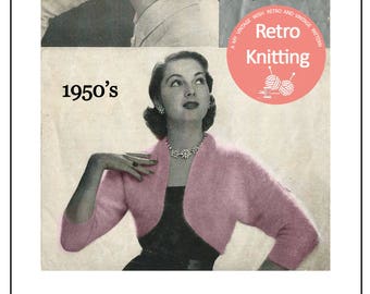 1950's Angora Bolero and Hat PDF Knitting Pattern