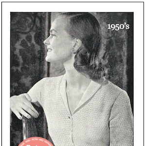 Crocheted Tailored Blouse 1950s Pattern - PDF Crochet Pattern - PDF Instant Download