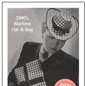 1940s Wartime Hat and Bag PDF Print at Home Sewing Pattern