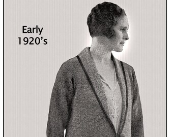 1920s Crochet Cardigan - Vintage Knitting Pattern – PDF Knitting Pattern - Instant Download