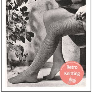 1940s Mesh Stockings PDF Knitting Pattern