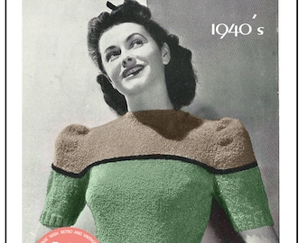 1940's Wartime Knitting Pattern for a Fair Isle Twin Set - Etsy