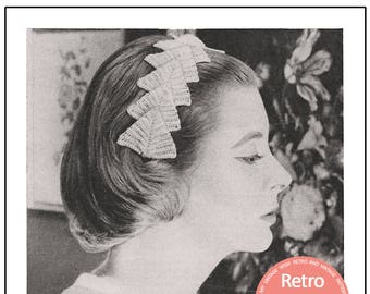 1950s Crochet Headband Pattern - PDF Instant Download