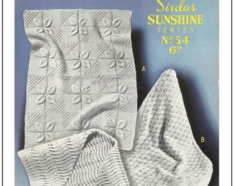 Baby Blanket and Shawls - Knitting Pattern  - PDF Instant Dowload