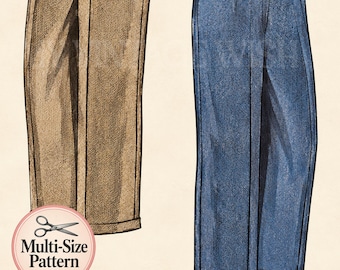Naaipatroon voor een herenbroek uit de jaren 1940 (PDF) – Taillemaat 34-42 inch