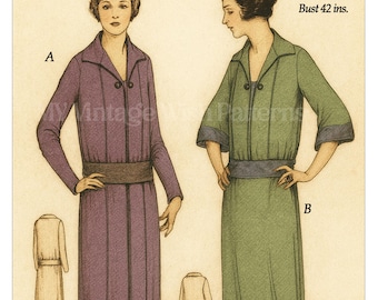 4 Ravishing 1920's Evening Dresses, Ready-made Printable Patterns - Etsy