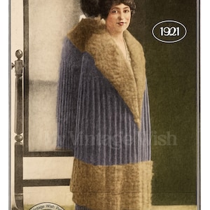 1920er Jahre Cape mit Kragen PDF Strickanleitung