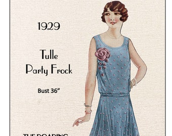 1920&#39;s Flapper Evening Frock PDF Vintage Sewing Pattern