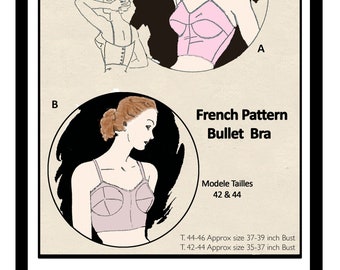 1950's Burlesque Style Bra, Girdle and Suspender PDF Sewing pattern