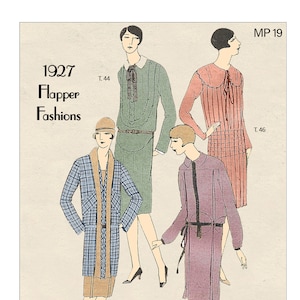 Jaren 1920 Flapper Jurken PDF Print thuis Frans naaipatroon