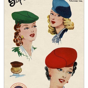 Vintage women's hats 1940s sales
